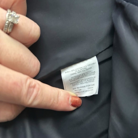 J. Crew Parke blazer in bi-stretch cotton navy blue size 2 career capsule jacket - Picture 6 of 8